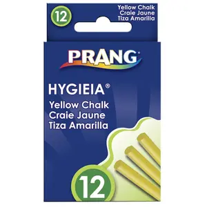 Dixon Ticonderoga  Hygieia Dustless Board Chalk, Easy Yellow - Box of 36