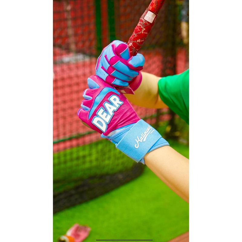 Pro Long Cuff Cabretta “DEAR LORD” Batting Gloves DOUBLE COTTON CANDY