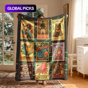 Dungeon Crawler Carl Flannel Throw Blanket, Large Size, Cozy Throw Blanket, Soft Lightweight Warm, Perfect for Bed Sofa Office Camping Travel, Spring Blanket Gift, Decorative Giftable Blankets, Soft Throws Blanket