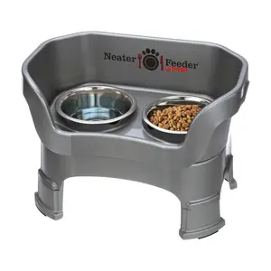 Neater Feeder Deluxe Mess-Proof Bowls with Leg Extensions for Elevated Feeding Improved Digestion & Reduced Joint Pain Dishwasher Safe