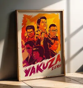 Kiryu Zero Video Game Poster - Yakuza Series Art Print - Unframed High-Definition Gamer Room Decor - Gaming Prints for Man Cave - Gift for Pro Gamers & Otaku