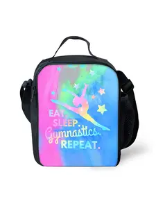 Lunch Bag with Single Shoulder Strap, Yoga & Dance Printed