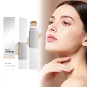 Two-In-One Color-Changing Foundation StickFeatures A Natural Color  A Light Texture  A Matte Finish And A Clear And Transparent Finish ltIs Suitable For DailvMakeup Use