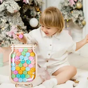 Magnetic Smiley Star Shaped Reward Jar for Kids & Teachers DIY Name Wooden Chart Included Perfect for Potty Training & Classroom Behavior Tracking Educational Learning Tools Kids Stuff Graduation Gift for Kids and Teachers