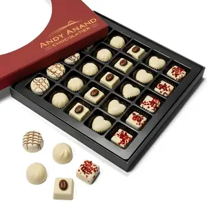 Andy Anand Handcrafted Belgian White Chocolate Truffles – 25-Piece Luxury Gift Box with 60% Cocoa Butter – Gluten-Free, Soy-Free, Handmade, Perfect for Birthdays, Christmas, Anniversaries & Any Occasion