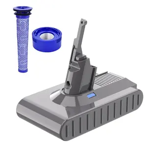 6000mAh Replacement for Dyson V8 Battery SV10 Compatible with Dyson V8 Animal V8 Absolute V8 Fluffy V8 Motorhead Handheld Cordless Vacuum Cleaner 21.6V Li-ion 215681 967834 05 Battery