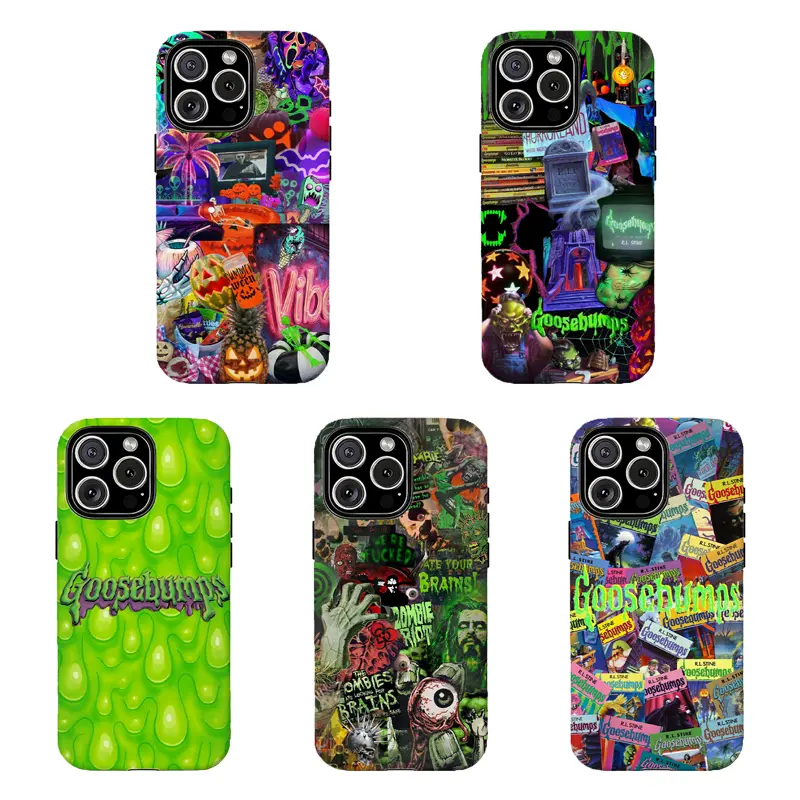 Goosebumps Retro Horror Collage Phone Case,for iPhone 16 15 14 13 12 11 17Pro Max,for Samsung S25 S24 S23 S22 Ultra,Gifts For Fans, Phone Accessories