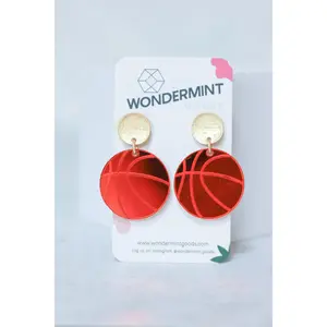Basketball Acrylic Earrings