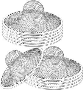 10Pcs Mesh Sink Strainer, 2.75" Top/1" Stainless Steel Slop Basket Filter Trap, Metal Kitchen Drain Strainer, Hair Basket Drain - Fits Most Kitchen Sinks, Bathroom Sinks,Shower Drains,Floor Drain Rainmae
