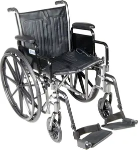 Silver Sport 2 Lightweight Folding Wheelchair, Black