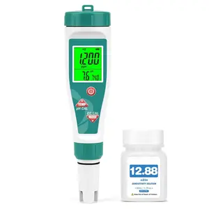 Pool Salinity pH Tester Hydrogen Water Tester, 7 in 1 pH Salt ORP H2 TDS EC Temp Meter for Salt Water Pool, Hydrogen TDS PPM Tester for Drinking Water, pH EC ORP Meter for Hydroponic Water