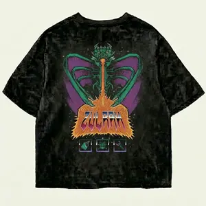 Acid Wash Retro Zulrah Shirt | Vintage Old School RuneScape Graphic Tee | 90s Nostalgia Gamer Streetwear | OSRS Bossing Apparel | Dark Y2K Grunge Oversized Top | RPG Video Game Merch