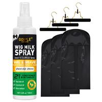wig milk spray&3pcs wig bag（black）