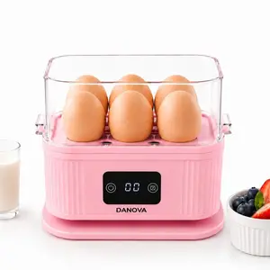 DANOVA Rapid Egg Cooker & Egg Boiler for 6 Eggs | Electric Egg Steamer with Digital Display, BPA-Free, Hard Boiled, Soft Boiled, Poached & Omelet Maker for Healthy Breakfasts