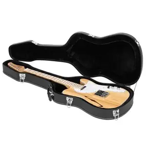 Glarry High Grade Electric Guitar Hard Case Black for GST GTL with Lockable Wood Interior & Sturdy Chrome Latches