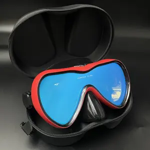Professional Adult Men Snorkel Mask with Tempered Glass & Liquid Silicone Seal, Diving Goggles for Snorkeling & Diving