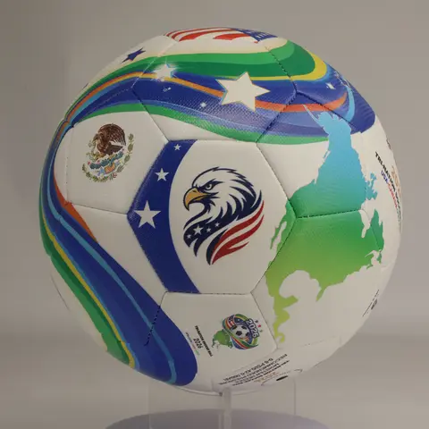 Unisex Size 5 Seamless PU Leather Football Ball - 2026 Tri-Nation Edition Legends Soccer Gear, Dynamic & High-Visibility Football Equipment, Enhanced Performance & Durability, Free Pump & Keychain Opener for Ages 12+