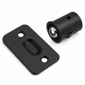 Ball Catch Drive In Strike Plate Radius Matte Black 2 1/4"