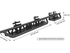 Tec Vanlife Modular Drop Down Running Boards for Sprinters