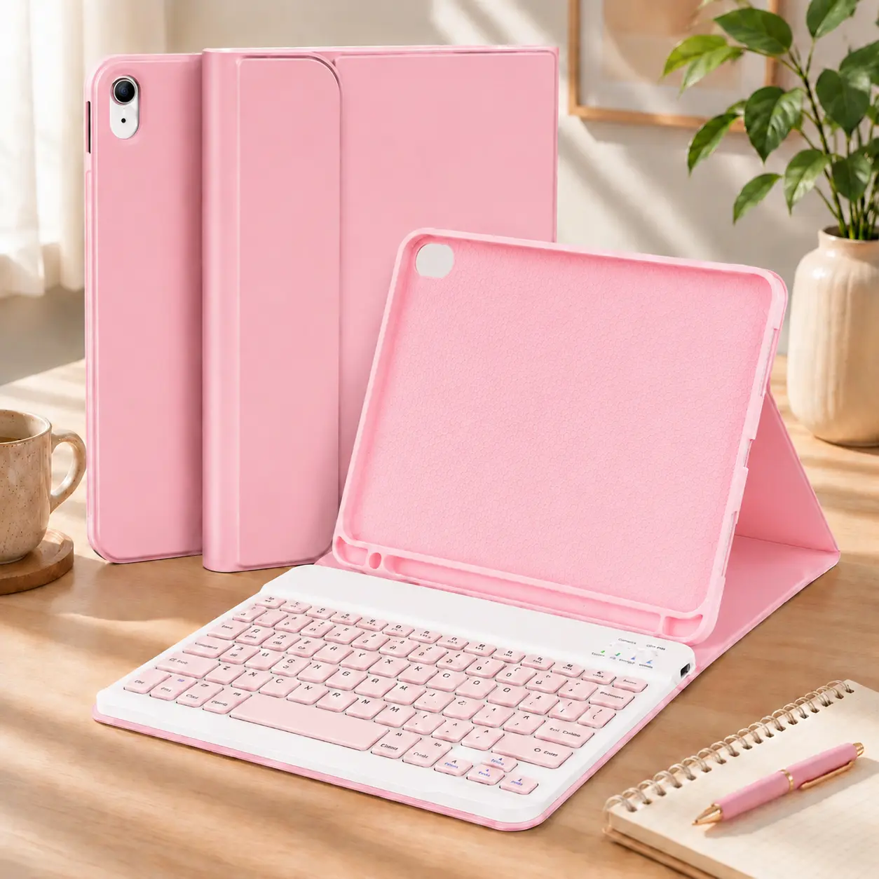 Wireless Keyboard Cover Case for iPad 11 Inch 2025 and 10.9 Inch 2022 with Detachable Bluetooth Keyboard Not Include iPad and Pencil