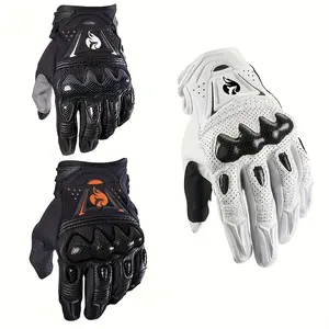 New Release Full-Finger Riding Gloves for Motorcycle, ATV, Bicycle, MTB - All-Season PU Leather with Hook & Loop Closure