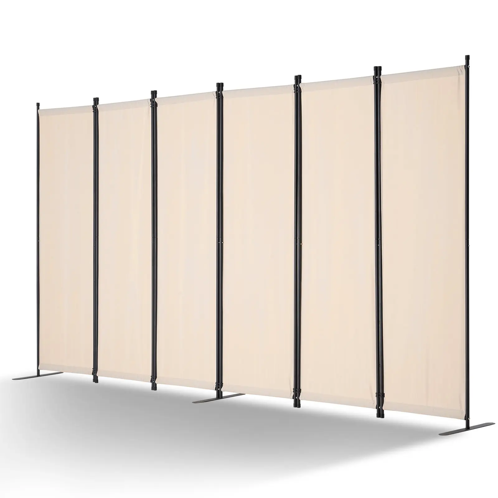 【FathersDayGift】VEVOR Room Divider, 6 Panel Room Divider, Folding Privacy Screen and Portable Partition Divider for Room Separation, Freestanding Room Partitions for Office, Bedroom, Study, BeigeSummervibes