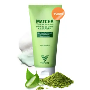Velvente Matcha Korean Skincare PDRN Gentle Foam Cleanser for Redness Relief & Acne-Prone Skin | Korean Green Tea Low-pH Face Wash | Pore Refining, Brightening, Soothing Daily Cleanser | Daily Facial Wash Acne Prone & Sensitive Skin Friendly(5.07 fl.oz.)