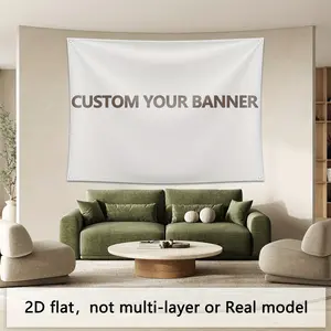 Customizable 2D Banner DIY Customization Premium Polyester Personalized Multi-Size Multi-Purpose Washable Machine-Washable Fabric for Birthdays Festivals Anniversaries Photography Background Lightweight Easy Install