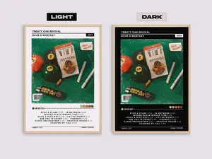 Set Of 2 Treaty Oak Revival Poster Have A Nice Day Album Poster  Album Cover Gift  Music Wall Art HD Print Unframed Aesthetic Room Home House Modern Wall Decor Trendy Gift.