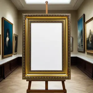 Vintage Oil Painting Picture Frame Set, Outer Frame + Inner Frame, Square & Rectangle, 20x30 Cm, Art Creation Kit