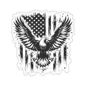 American Flag Eagle Vinyl Sticker - Patriotic Laptop Notebook Water Bottle Customization America Decor Decorative Decoration Gift