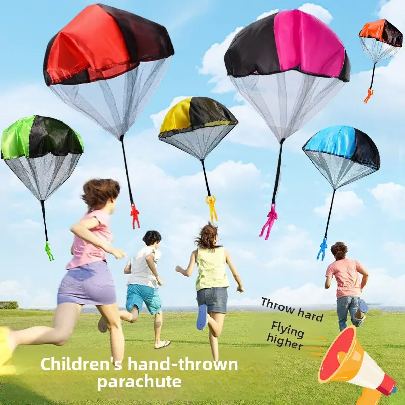 Hand throw parachute toy Air parachute with soldier parachute Outdoor children's sports toy