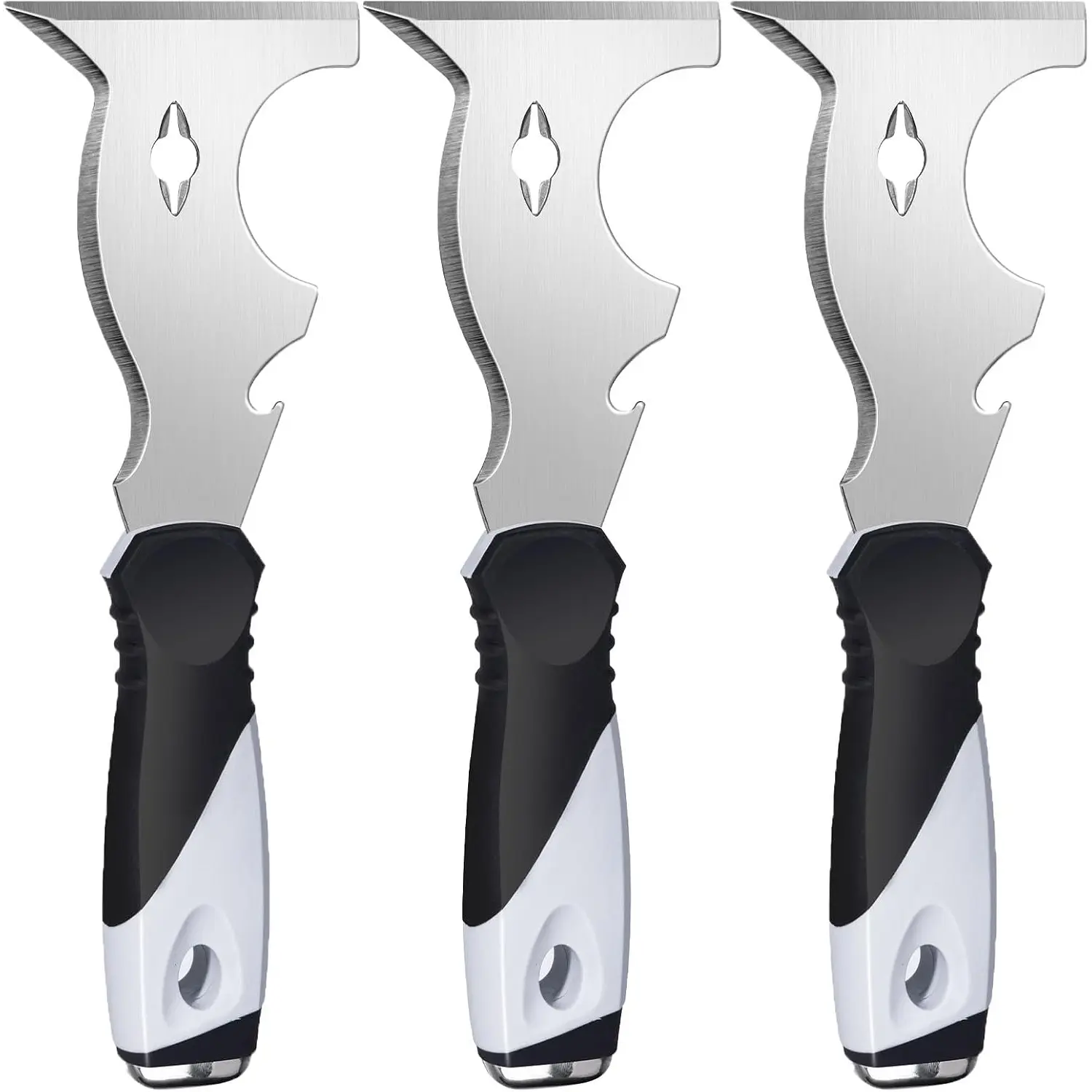 3PC 10-in-1 Scraper, MultiUse Knife Tool, End