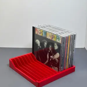 CD Storage Rack Organizer, Durable Plastic Design, Holds Multiple Cds, Ideal for Home & Office Use, Space-Saving Solution