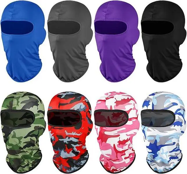 8 PCS Balaclava Ski Mask Sun Protection Windproof Balaclava UV Protection Summer Full Face Covering for Outdoor Sports