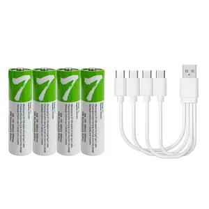 TEMIBATT AAA Lithium Rechargeable Batteries Pack , USB Charging 1.5v 400mah, Ideal for Household Remote Controls