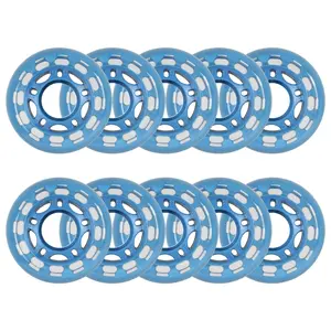 Player's Choice Roller Hockey Wheels - 5-Spoke Hub 60mm 78A Blue (10-Pack)