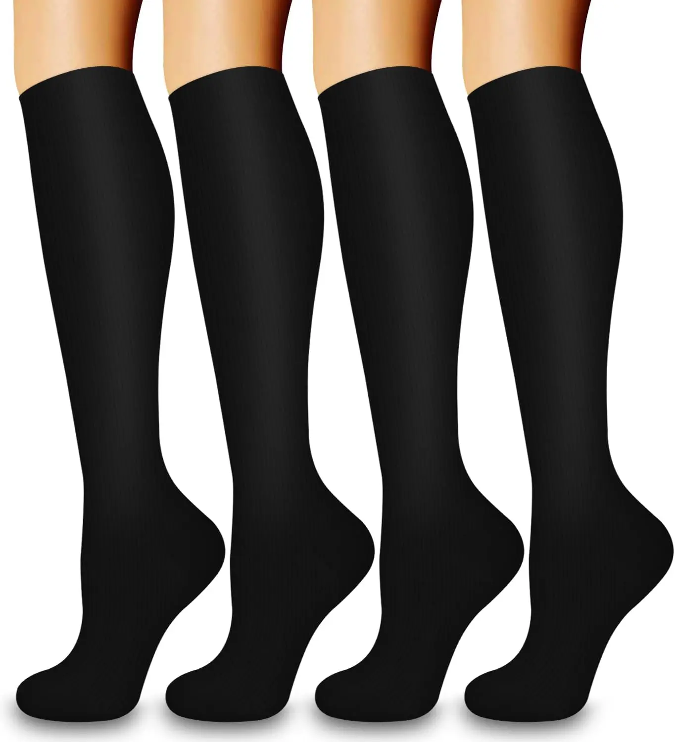 Laite Hebe 4 Pairs-Compression Socks for Women&Men Circulation-Best Support for Nurses,Running,Athletic