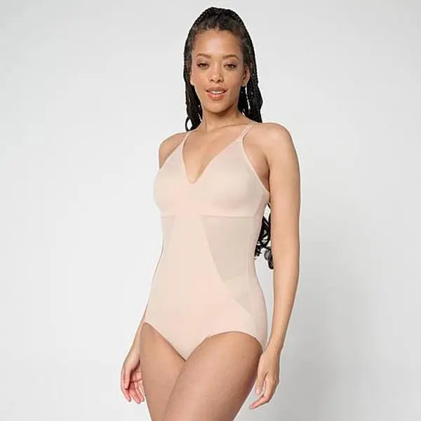 Rhonda Shear Mesh Bodysuit with Removable Pads