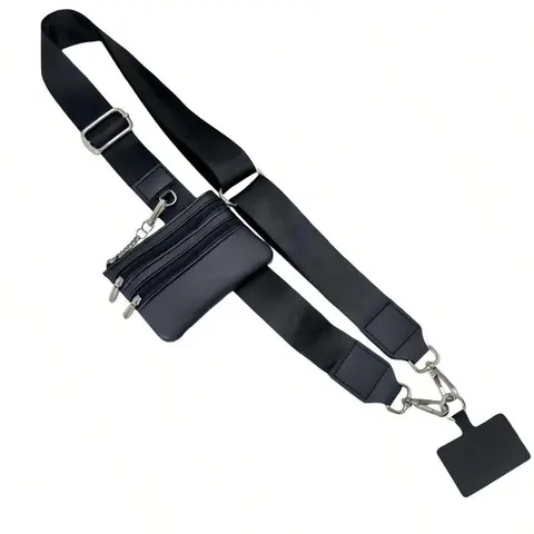 Clip and Go Strap for Phone with Wallet Crossbody, Adjustable Mobile Phone Strap with Zipper Pouch, Perfect Gift for Mother's Day & Birthdays, Crossbody Phone Lanyard, Phone Accessories