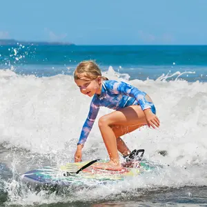 COSTWAY - 33/37/41 Inches Lightweight Body Board Boogie Board with EPS Core XPE Deck HDPE Bottom Multicolor4-M