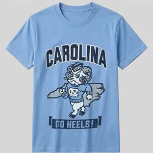 [MADE IN US] Tar Heels Shirt Vintage Rameses Mascot Tee UNC Game Day Apparel