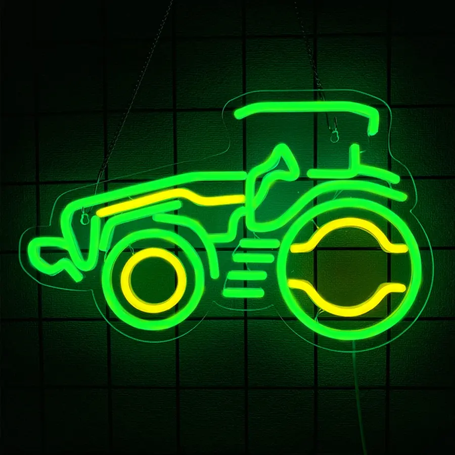 Tractor Neon Signs for Wall Decor, LED business Signs for Garage Decor, USB Powered Farm Tractor Neon Lights for Bedroom Home Man Cave Garage Gift for Birthday Christmas, Decorative Lights, Illuminating Led, Led Decoration Lamp
