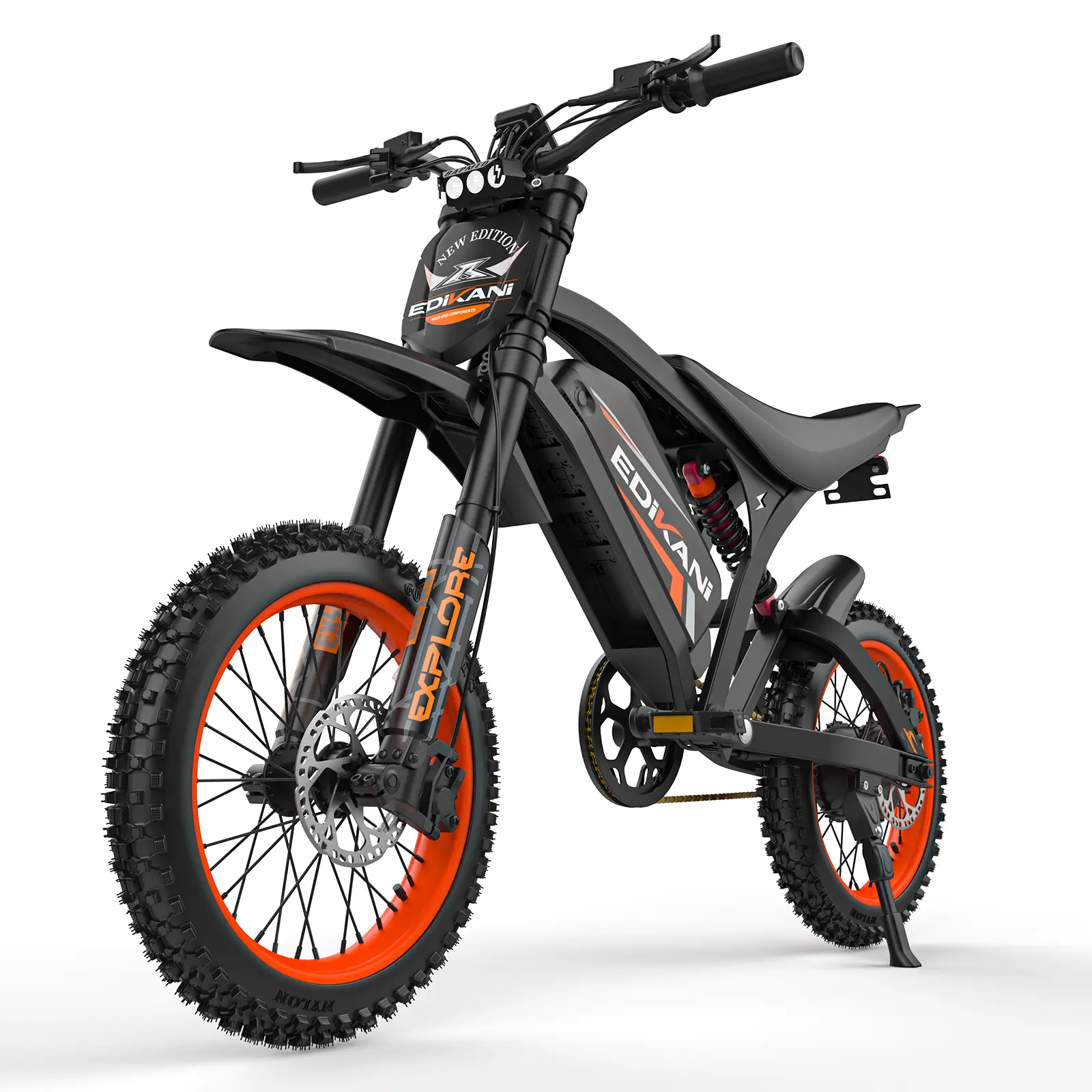EDIKANI Off-Road Electric Bike, 48V 23AH Ebikes with 2000W Peak Power, Full Suspensions, Hydraulic Brakes for Adults EDIKANI Off-Road Electric Bike, 48V 23AH Ebikes with 2000W Peak Power, Full Suspensions, Hydraulic Brakes for Adults