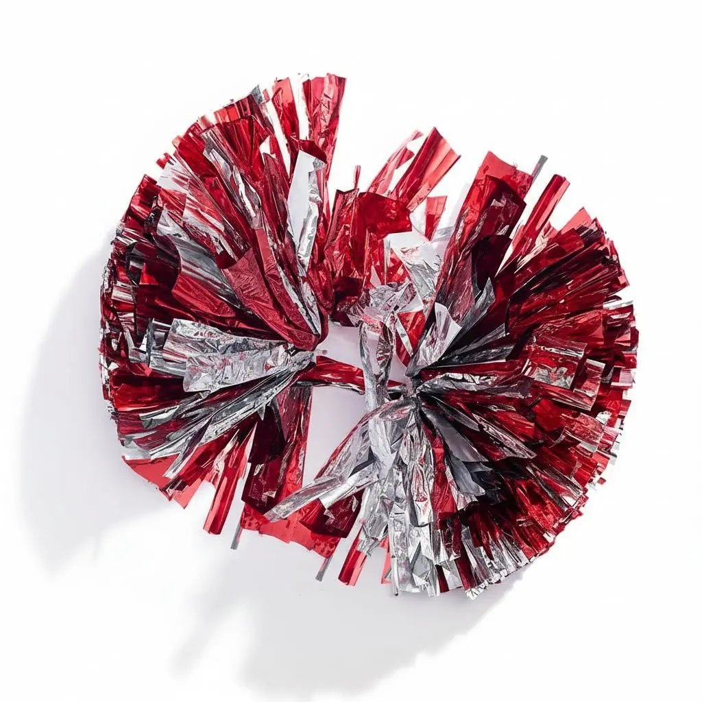 Metallic Red & Silver Foil