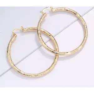 18k Layered real gold filled Round hoop earrings #13