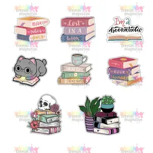 Waterproof Matte Book Stickers for Water bottle, Kindle, and more