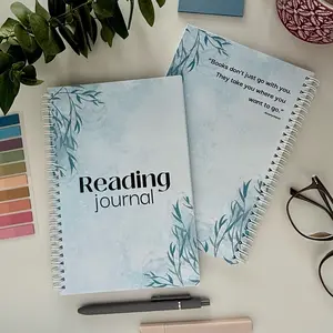 Light Blue Reading Journal - 500 Single Line Book Tracker
