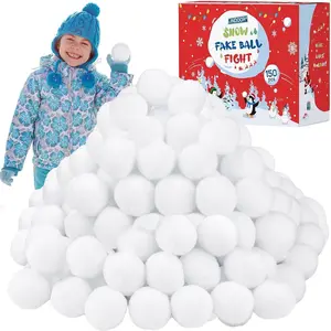 150 Pack Snow  Ball for  2 Inch Artificial Snow Fight Ball Set Realistic  Snow Toss Ball Set for Indoor & Outdoor Snow Fight Christmas Tree Decoration and Winter Family Toss