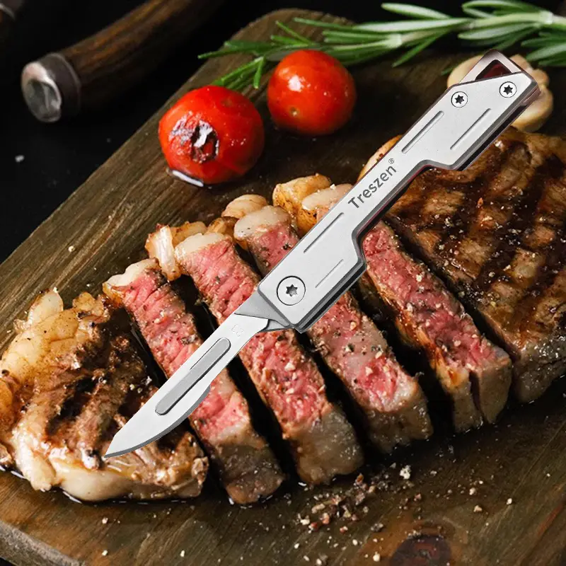 Professional chef knife set, made of high carbon steel, with 20 blades, suitable for peeling fruit peels in kitchens or restaurants